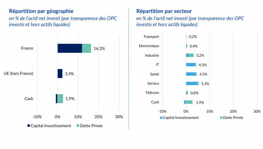  Répartition par géographie et secteur