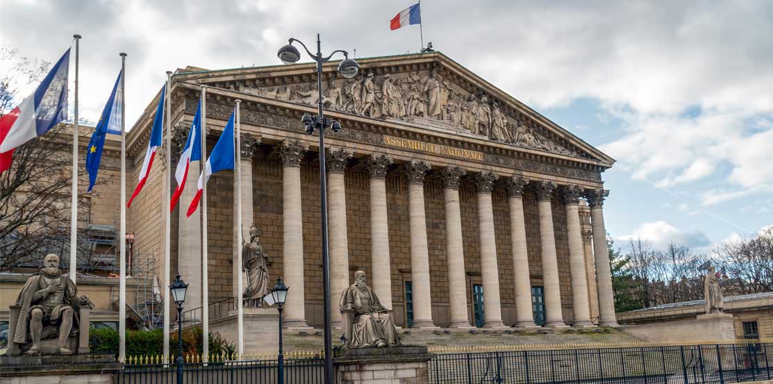 Assemblée nationale, photo de l'extérieur du palais bourbon